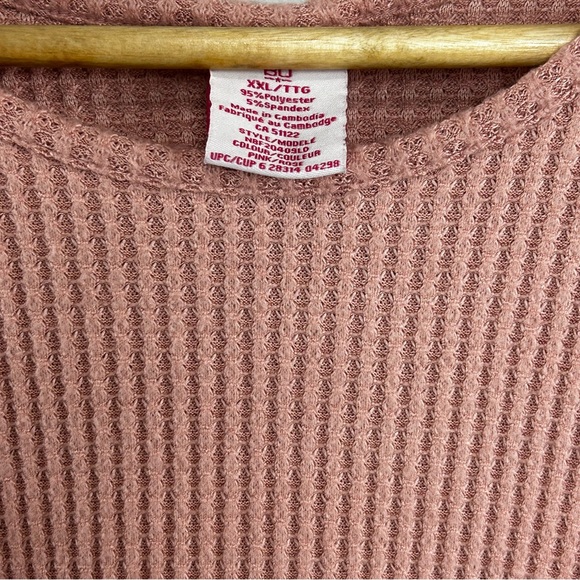 NOBO Pink Crop Waffle Long Sleeve XXL EUC - Picture 5 of 6